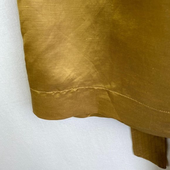 J.CREW Gold Linen and Cupro Blend Dress NWT - Picture 6 of 8